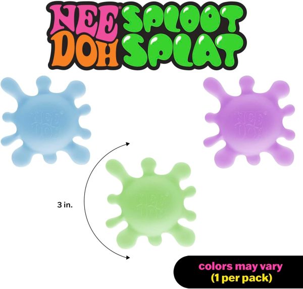 Schylling NeeDoh SplootSplat -The Splat That Sploots - Sensory Toy to Squish. Squeeze. and Pull - Ages 3 and Up - Color May Vary; One Per Pack