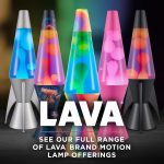 Lava The Original Lamp - 14.5 Warped Rainbow ?C Classic Liquid Motion Lamp - Yellow Wax and Blue Liquid - Item #2713 (Amazon Exclusive)