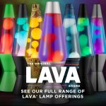 Lava The Original Lamp - 14.5'' Vinyl Record Grooved Base - Classic Liquid Motion Lamp - Yellow and Blue Liquid - Item #2020 (Amazon Exclusive)